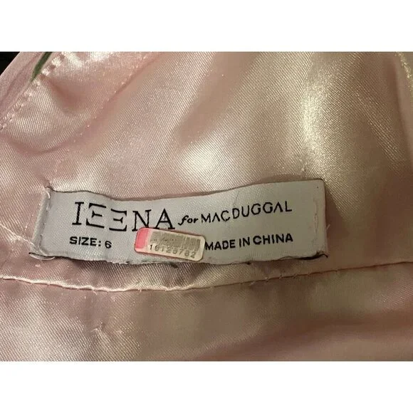 Mac Duggal Ieena Floral Gown 6 Backless Plunge Tiered Ruffled Coquette Twee - Picture 11 of 14